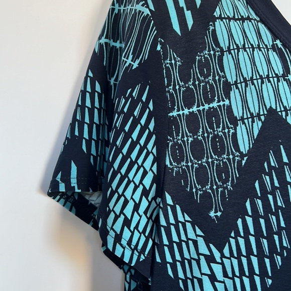 💥💥Susan Lawrence XL Blue Patterned Blouse - Picture 4 of 13